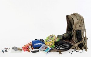 bug out bag open