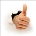 photo of hand with thumbs up