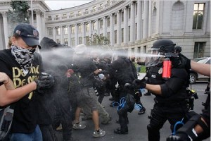 UK police pepper spray