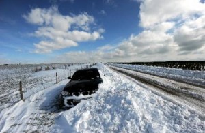 extreme cold stranded car
