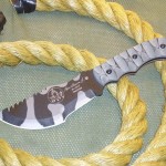 tom brown tracker knife with yellow rope