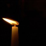 candle in blackout room