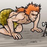 caveman cooking chicken