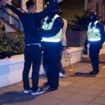 policeman stopping and search