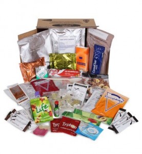 open MRE food ration pack