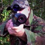 man with air rifle BSA ultra