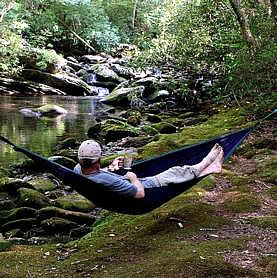 prepper in hammock