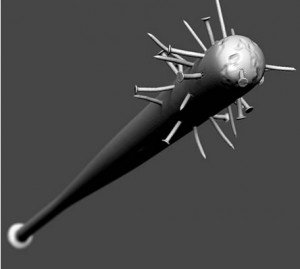 baseball club with nails