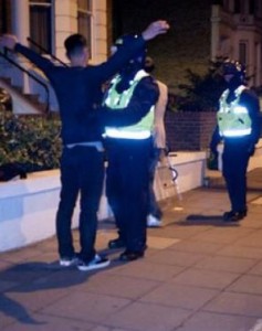 policeman stopping and search