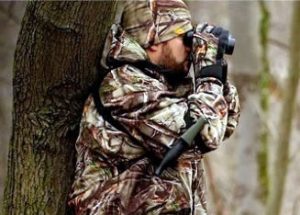 hunting with binoculars